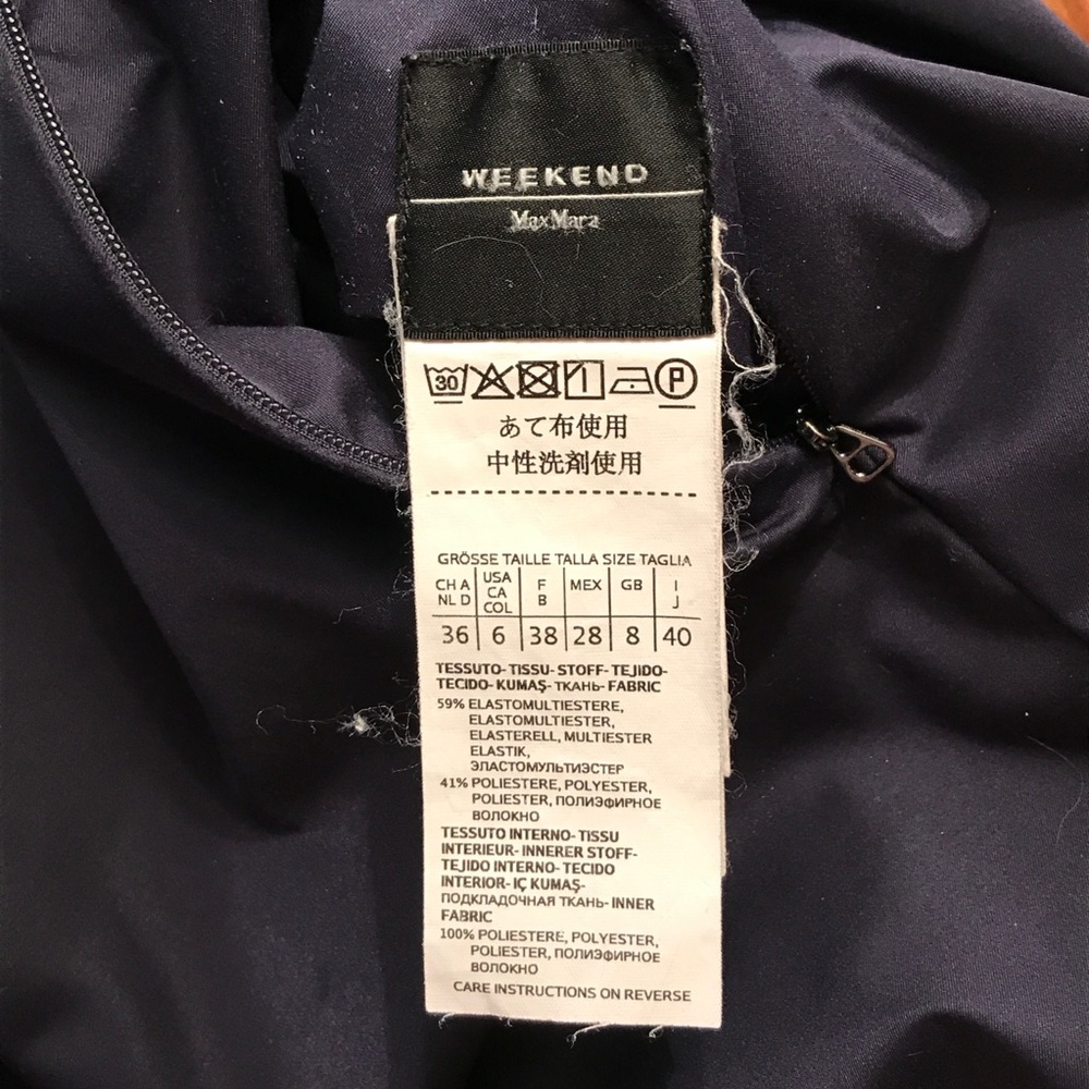 Weekend Max Mara Winter Jacket with Fur trim Hood Size 6 - Picture 4 of 4